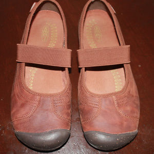 Keen Sienna Leather Mary Jane Slip on Shoes, Sz.11